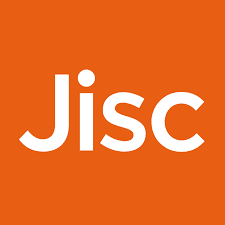 Jisc logo: Jisc written in white over an orange square background